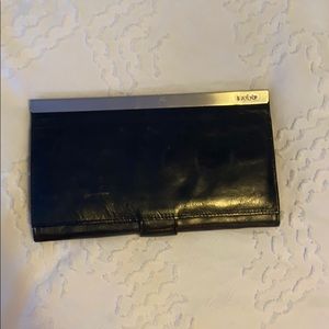 Black leather HOBO clutch